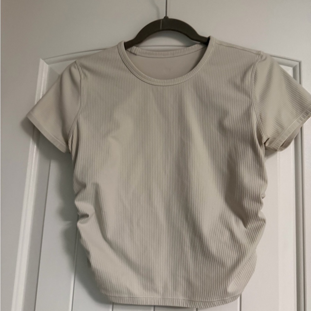 Lululemon All It Takes Ribbed Nulu T-Shirt  cream